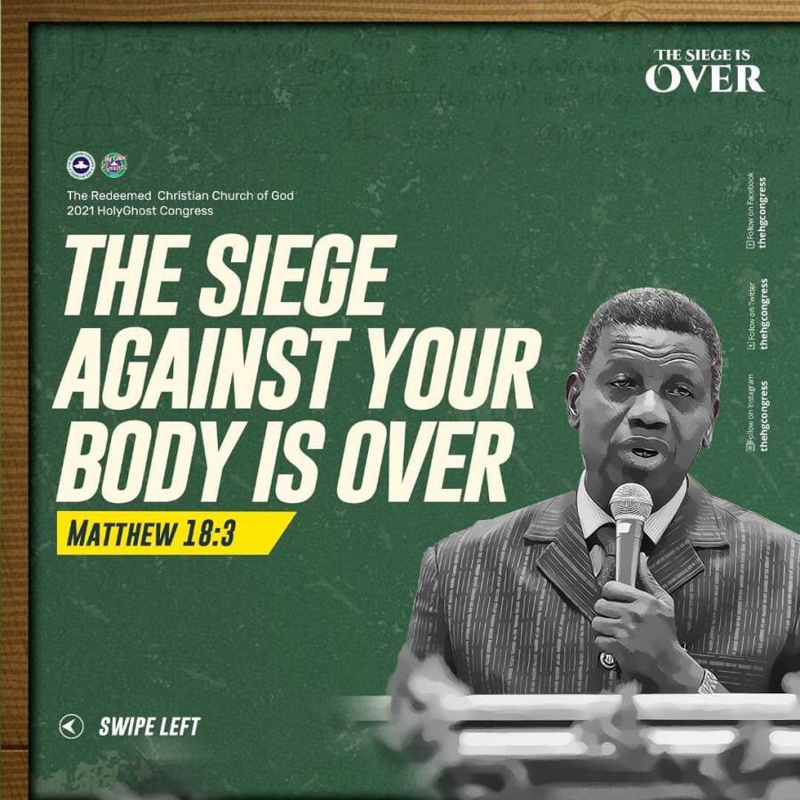 The Siege Against Your Body is Over – Pst. E.A Adeboye